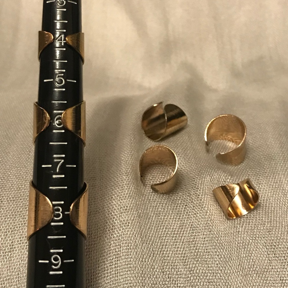 Gold Stackable Rings Set - Picture 2 of 6